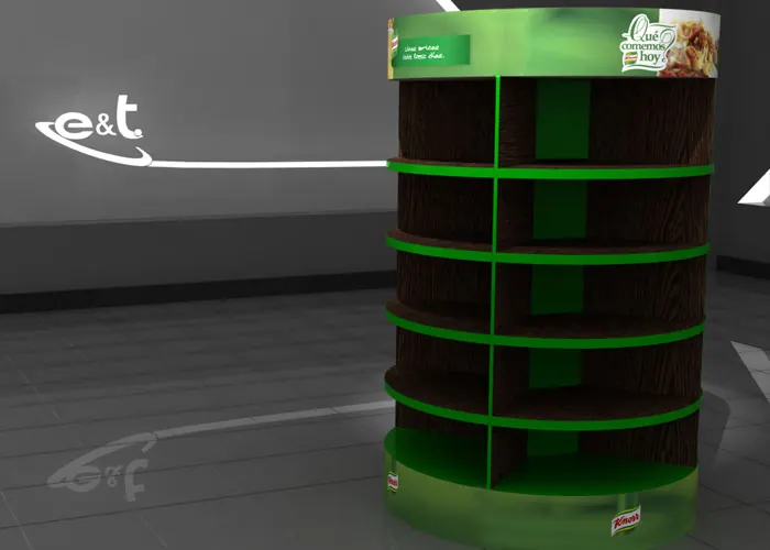 Render 3D de exhibidor — e&t