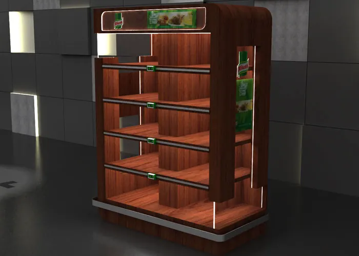 Render 3D de exhibidor — e&t