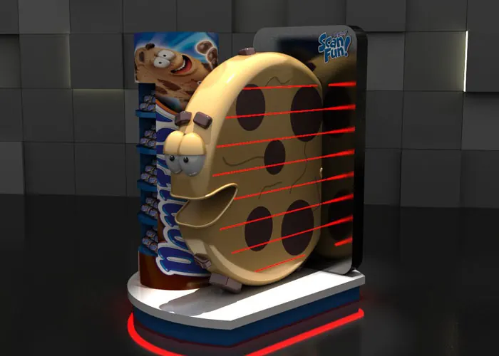 Render 3D de exhibidor — e&t