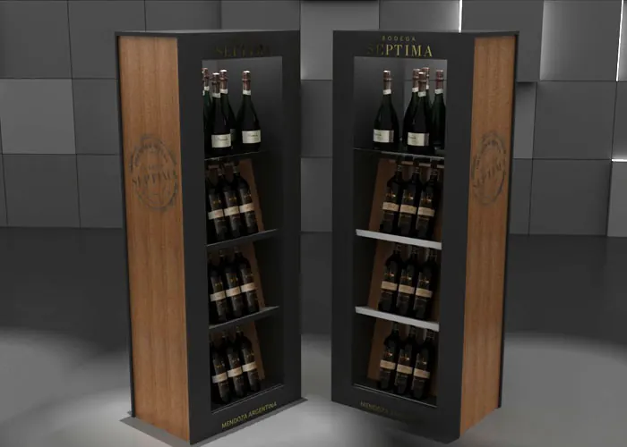 Render 3D de exhibidor — e&t