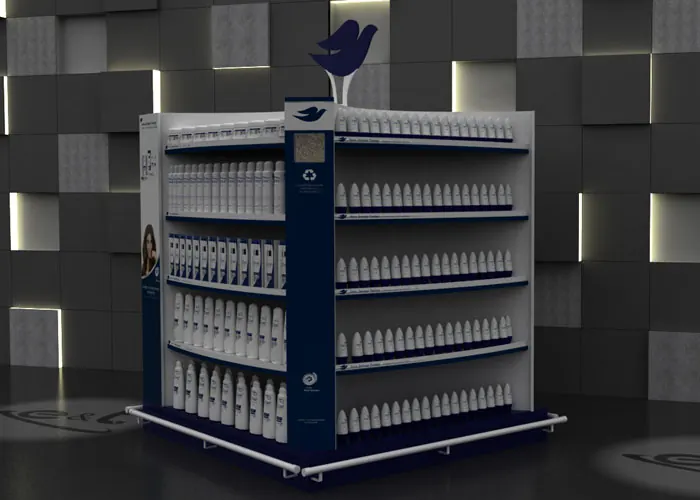 Render 3D de exhibidor — e&t