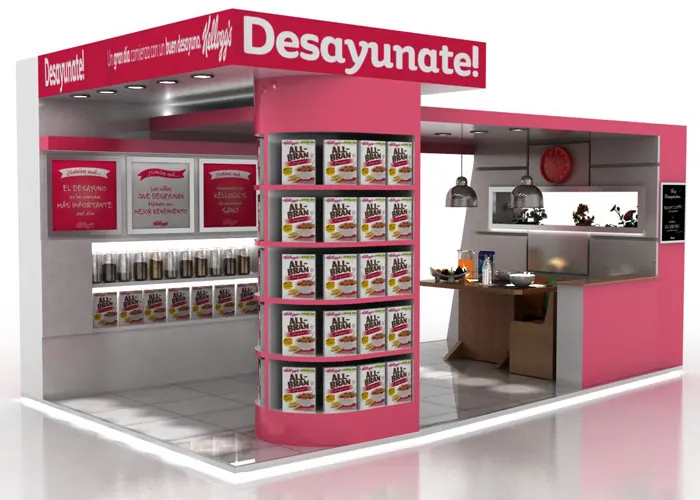 Render 3D de exhibidor para Colgate