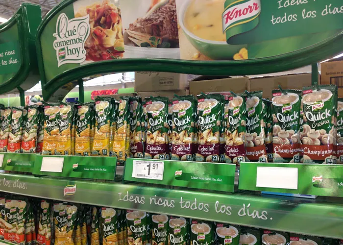 Pieza de POP liviano para Knorr